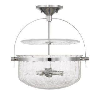 Denmar 4-Light Convertible Semi-Flush or Pendant in Polished Chrome