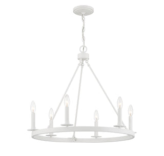 6-Light Chandelier in Bisque White