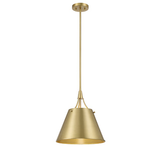 Willis 1-Light Pendant in Warm Brass