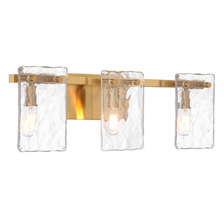 Genry 3-Light Bathroom Vanity Light in Warm Brass