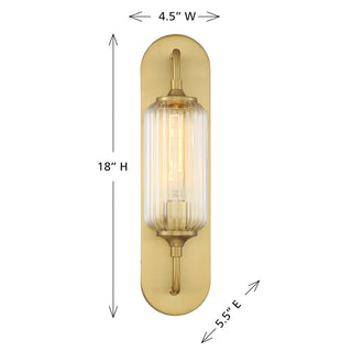 Holton 1-Light Wall Sconce in Warm Brass