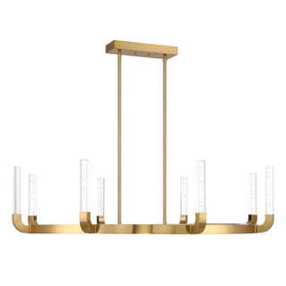 Del Mar 8-Light LED Chandelier in Warm Brass by Breegan Jane