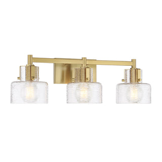 Dover 3-Light Bathroom Vanity Light in Warm Brass