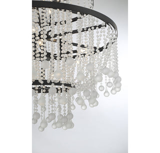Luna 15-Light Chandelier in Matte Black