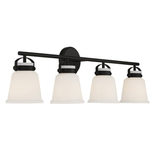 Kaden 4-Light Bathroom Vanity Light in Matte Black