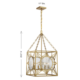 Balfour 4-Light Pendant in Warm Brass