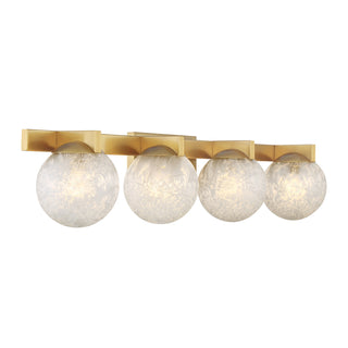 Darien 4-Light Bathroom Vanity Light in Warm Brass