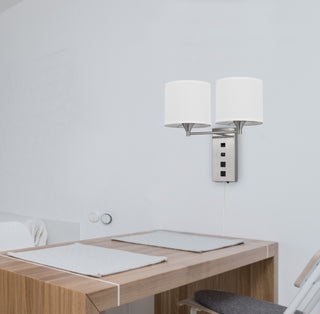 Reedsport Wall Lamp With Power Outlets And Usb Charging Port