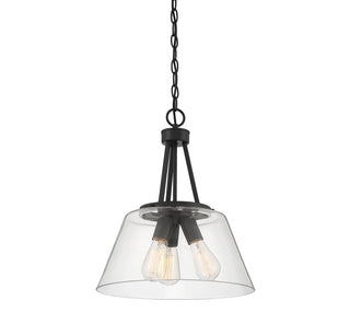 Calhoun 3-Light Pendant in Matte Black