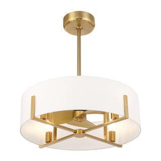 Mansell 4-Light Fan D'Lier in Warm Brass