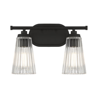Chantilly 2-Light Bathroom Vanity Light in Matte Black
