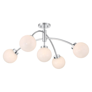 Redfield 5-Light Semi-Flush in Chrome