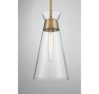 Lakewood 1-Light Pendant in Warm Brass