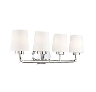 Capra 4-Light Bathroom Vanity Light in Polished Nickel
