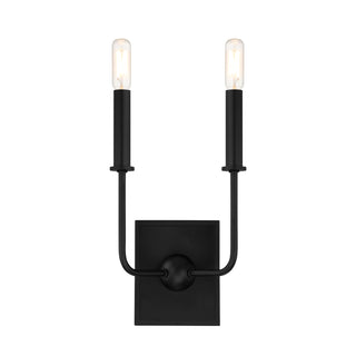 Avondale 2-Light Wall Sconce in Matte Black