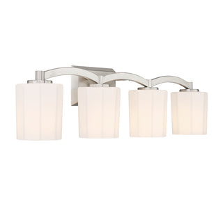 Whitney 4-Light Bathroom Vanity Light in Satin Nickel