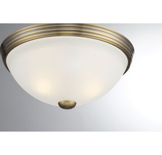 2-Light Ceiling Light in Warm Brass