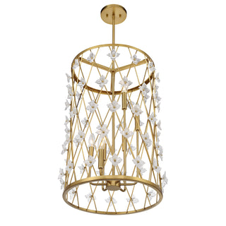 Bailey 6-Light Pendant in Warm Brass