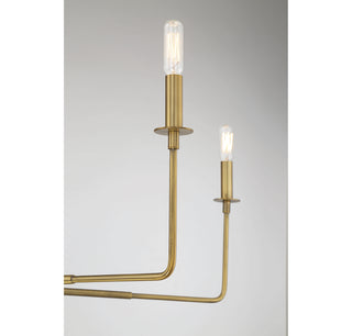 Salerno 6-Light Chandelier in Warm Brass
