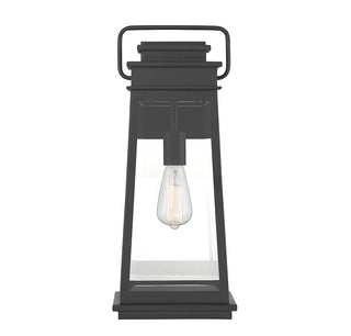 Boone 1-Light Outdoor Wall Lantern in Matte Black