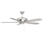 52" 2-Light Ceiling Fan in Brushed Nickel