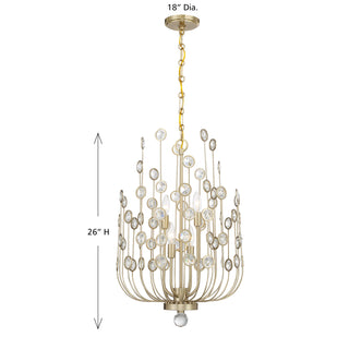 Irina 4-Light Chandelier in Noble Brass
