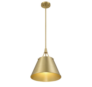 Willis 1-Light Pendant in Warm Brass