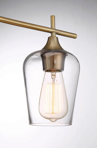 Octave 3-Light Bathroom Vanity Light in Warm Brass
