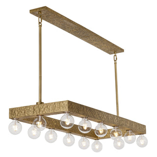 Etereo 14-Light Linear Chandelier in Spumante by Breegan Jane