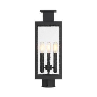 Ascott 3-Light Outdoor Post Lantern in Matte Black