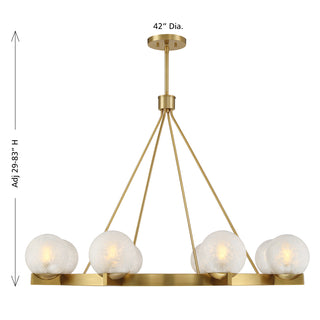 Darien 8-Light Chandelier in Warm Brass