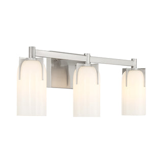 Caldwell 3-Light Bathroom Vanity Light in Satin Nickel