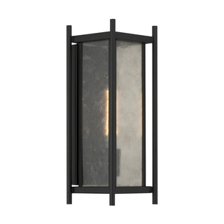 Jacobs 1-Light Outdoor Wall Lantern in Matte Black