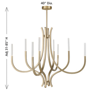 Bradford 8-Light Chandelier in Noble Brass