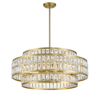 Renzo 6-Light Pendant in Warm Brass