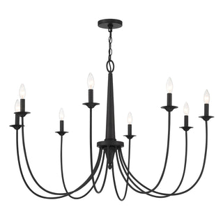 Stonecrest 8-Light Chandelier in Matte Black