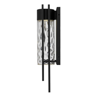 2 Step 19 Inch Outdoor Wall Sconce in Sand Black Finish