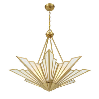 Rivage 4-Light Pendant in Warm Brass