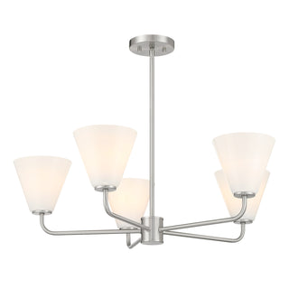 Blair 5-Light Chandelier in Satin Nickel