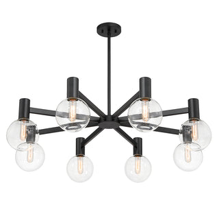 Wright 8-Light Chandelier in Matte Black