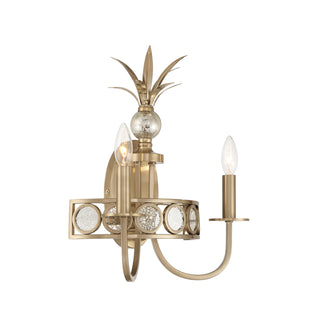 Hearst 2-Light Wall Sconce in Noble Brass