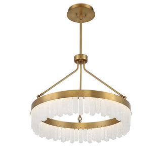 Landon LED Pendant in Warm Brass