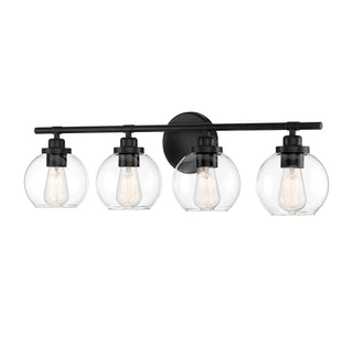Carson 4-Light Bathroom Vanity Light in Matte Black