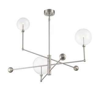 3-Light Chandelier in Brushed Nickel