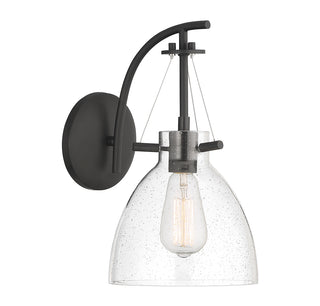 Foster 1-Light Wall Sconce in Matte Black