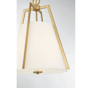 Mansfield 3-Light Pendant in Warm Brass