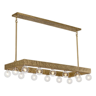 Etereo 14-Light Linear Chandelier in Spumante by Breegan Jane