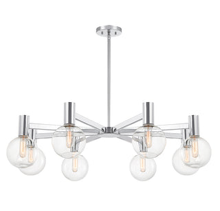 Wright 8-Light Chandelier in Chrome