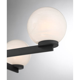 4-Light Chandelier in Matte Black