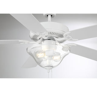 52" 2-Light Ceiling Fan in Bisque White